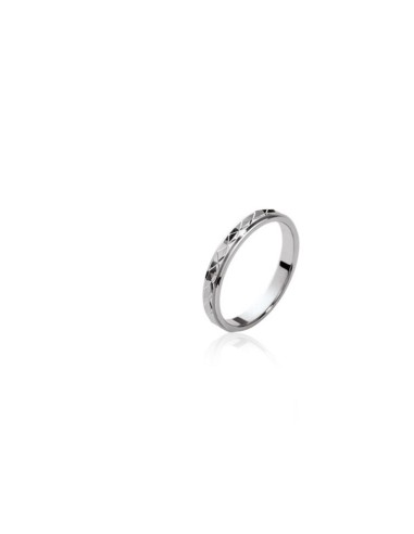 Bague alliance Argent rhodié 3 mm Mariage