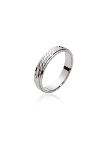 Bague alliance en argent mariage en 4 mm