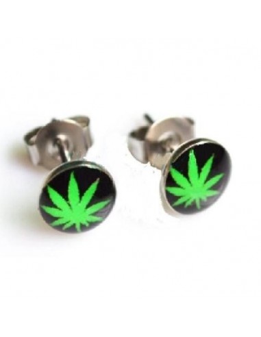 boucles d'oreilles bob marley feuille rasta modèle Briscoe