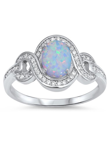 Bague opale chauffée bijou en argent