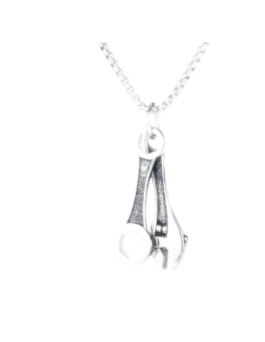 Pendentif collier clefs mécano bijou en acier