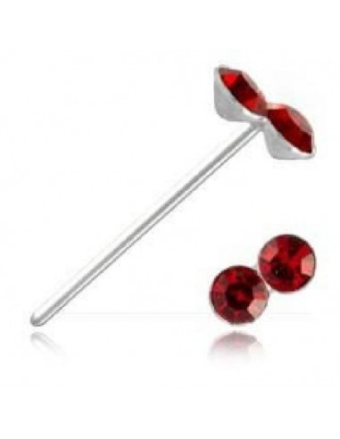 piercing nez argent 2 pierres modèle Bettinaa