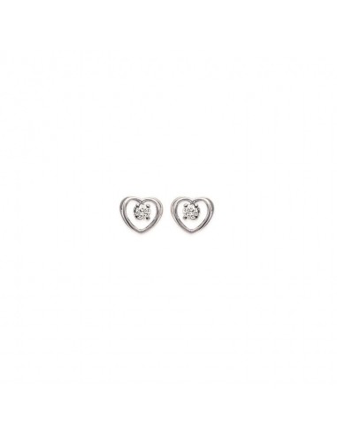 boucles d'oreille coeur argent