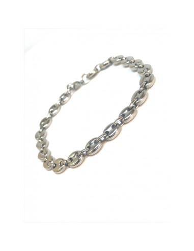 Bracelet grain de café en acier 19 cm x 6 mm