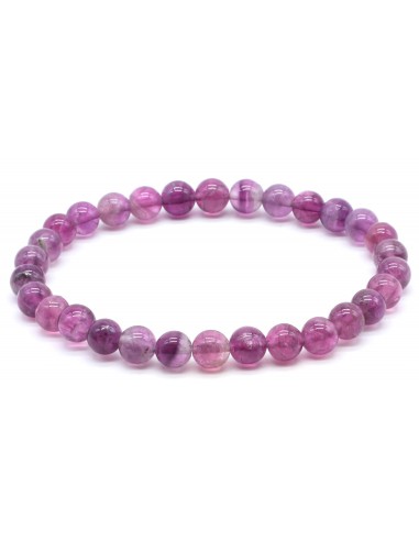 Bracelet fluorine ou fluorite violette AA en 6 mm