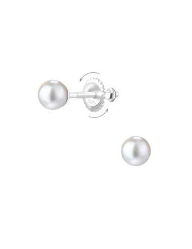 Boucles d'oreilles perles en 4 mm