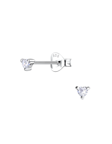 Boucles d'oreilles zircone 2.5 mm bijoux en argent