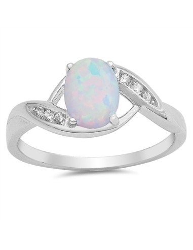 Bague opale chauffée bijou en argent