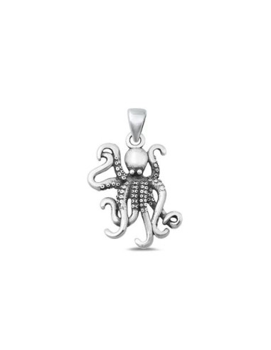 Pendentif pieuvre 16 mm Octopussy en argent