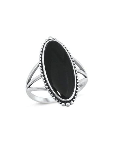 Bague en argent sterling et onyx