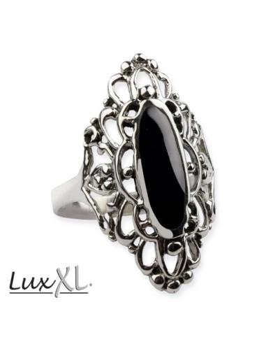 Bague en argent et onyx