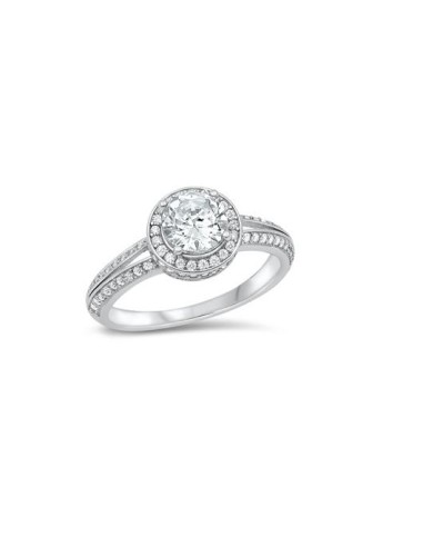 Bague zircone bijou en argent