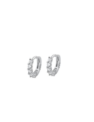 Créoles boucles d'oreilles argent 10 mm x 2 mm en argent