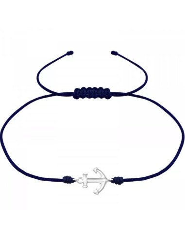 Bracelet ancre marine réglable bijou en argent