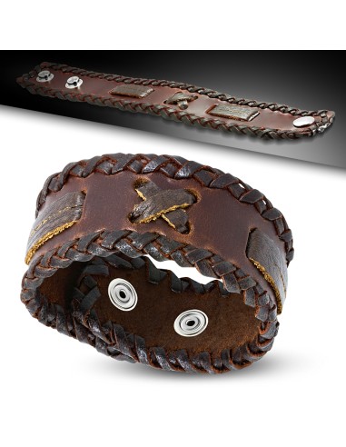 Bracelet en cuir marron