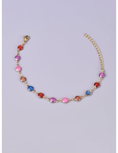 Bracelet acier multicolore