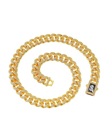 Collier hip hop strass