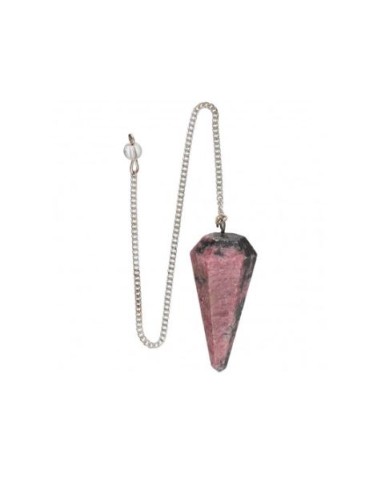 Pendentif rhodonite forme pointe