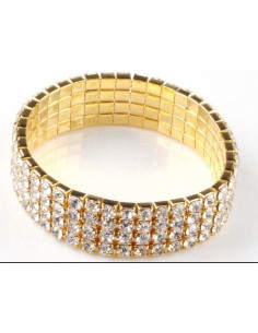 Bracelet strass doré élastique modèle Arrttax