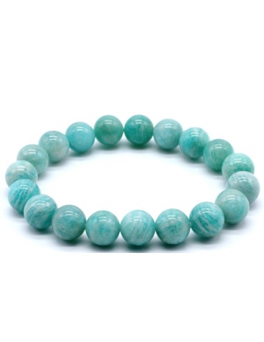 Bracelet Amazonite du Mozambique perles en 8 mm