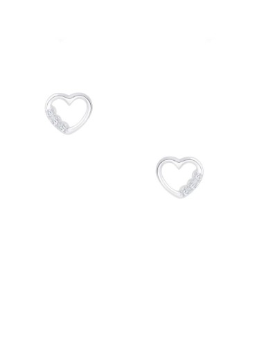 Boucles d'oreilles cœur bijou en Argent