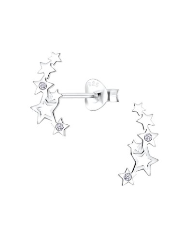 Boucles d'oreilles étoiles bijou en argent