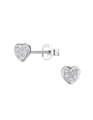 Boucles d'oreilles cœur 5 mm bijou en argent