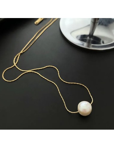 Collier perle et acier