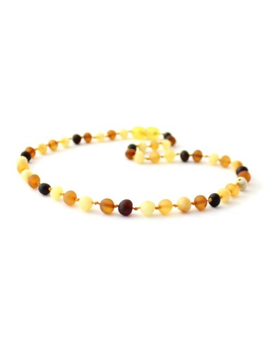 Collier ambre multicolore 36 cm pour enfants