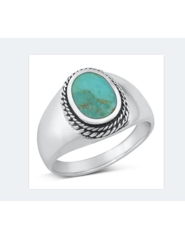 Bague turquoise bijou en argent en 15 mm