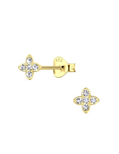 Boucles d'oreilles fleur bijou en plaqué Or