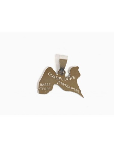 Pendentif Guadeloupe en acier 30 mm