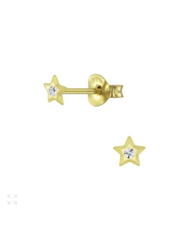 Boucles d'oreilles étoile en plaqué or