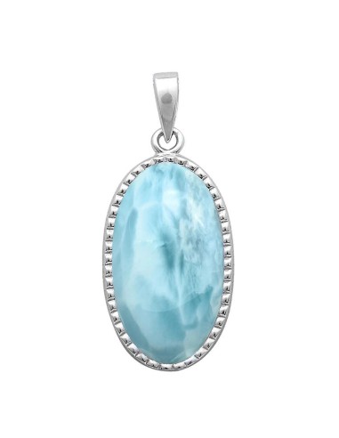 Pendentif Larimar bijou en argent et Larimar