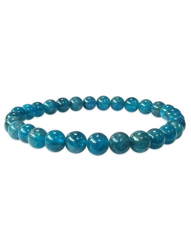 Bracelet  Apatite Bleue bijou en pierres minérale  en 6 mm