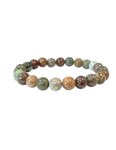 Bracelet Opale verte de Madagascar bijou en 8 mm