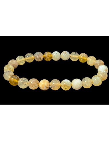 Bracelet Opale Jaune perles en 8 mm