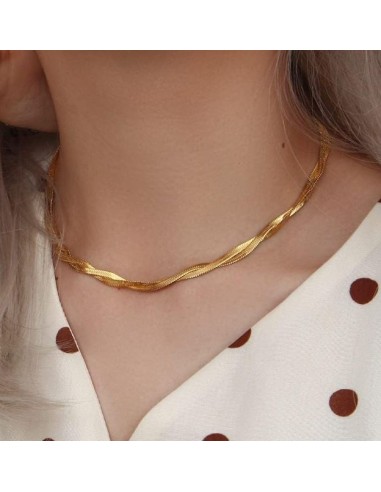 Collier chaîne tressée en 39 cm