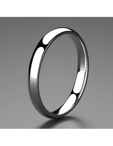 Bague Alliance 2 mm Mariage bijou en acier