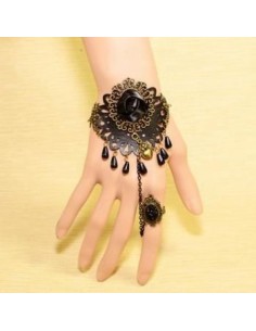 bracelet fantaisie dentelle noire modèle Abilf