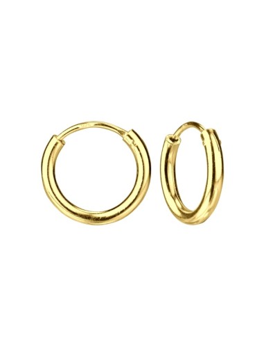 Créoles 14 mm bijou en plaqué or