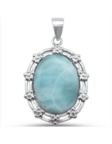 Pendentif Larimar 2.2 mm bijou en argent