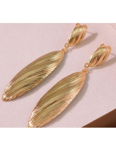 Boucles d'oreilles en acier doré