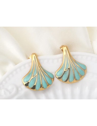 Boucles d'oreilles en acier doré