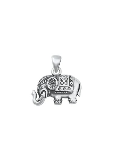 Pendentif éléphant ethnique bijou en argent