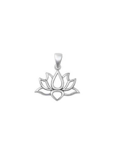 Pendentif lotus 14 mm bijou en argent