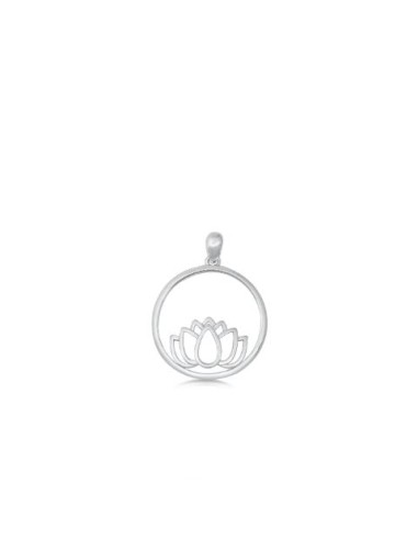 Pendentif lotus 20 mm bijou en argent