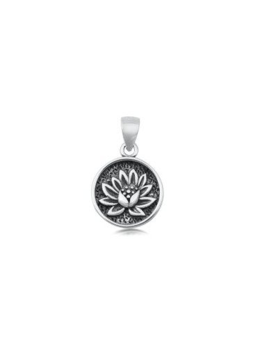 Pendentif lotus 13 mm bijou en argent