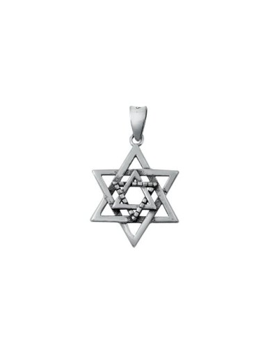 Pendentif étoile de David 20 mm en argent