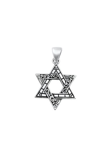 Pendentif étoile de David 19 mm en argent